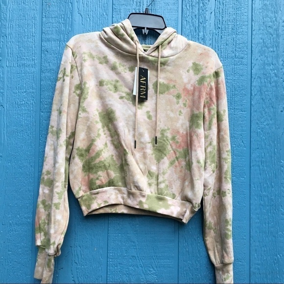 AFRM Tie Dye Boho Pullover Hoodie Jacket XS NWT - Picture 2 of 6